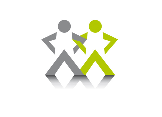 Logo mit Paar als Symbol fr Gemeinschaft