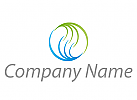 Zeichen, Zeichnung, Zwei Kreise, Welle, Wellness, Spa, Logo