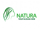 Logo, frau, dame, natur, natrlich, Blatt, grn, schne, Mode, erhaben, Produkt