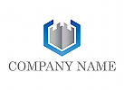Immobilien, Symbol, Turm Logo