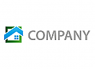 kologisch, Zeichen, Zeichnung, Haus, Fenster, Immobilien, Logo