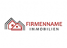 Immobilien, Architektur, Bauwesen, Makler, Hause, Logo