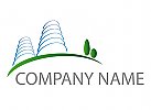 , ko-Haus, Zwei Hochhuser, Immobilien, Logo