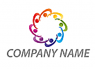 Zeichen, Zeichnung, Viele Personen, zusammen Logo