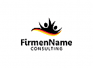 Menschen Logo, Gruppe, Handhabung Logo, Beratung Logo
