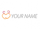 Zweifarbig, Zeichen, Zeichnung, Zwei Personen, Menschen, Logo