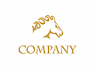Hengst Logo, Pferd Logo, Pferdefarm Logo