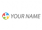 kologie, Zeichen, Zeichnung, Vier Menschen, Personen zusammen Logo