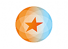 , Zeichen, Signet, Logo, Abstrakt, Kugel, Stern
