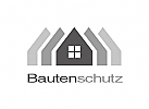 , Zeichen, Signet, Logo, Haus, Bau, Schutz, Immobilie