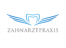 Zeichen, Signet, Logo, Zahnarztpraxis, Zahn, Flgel, Welle