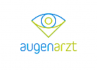 Zweifarbig, Zeichen, Symbol, Signet, Logo, Optiker, Augenarzt, Auge, Mensch