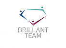 , Zeichen, Signet, Logo, Menschen, Gruppe, Brillant, Diamant
