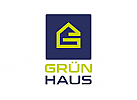 , Zeichen, Signet, Logo, Haus, Treppe, Dach, Buchstabe, G, Bau, Handwerk, Dachdecker