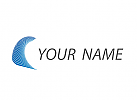 kologisch, Zweifarbig, Viele Wellen, Linien in blau, Logo