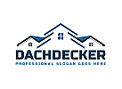 , Zeichen, Dach, Haus, Heim, Bauwerk, Dachdecker Logo