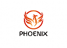 , Vogel, Phnix, Flgel, Phoenix, Kreis, Feuer, Feuervogel Logo