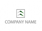 kologisch, Zweifarbig, Dcher, Huser und Rechteck, Dachdecker, Immobilen, Logo