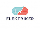 Zeichen, zweifarbig, Signet, Symbol, Baterie, Strom, Elektriker, Logo