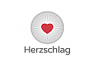 , zweifarbig, Signet, Symbol, Herz, Kardiologie, Arztpraxis, Logo