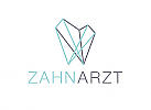 Zeichen, zweifarbig, Signet, Symbol, Zahn, Zahnarztpraxis, Diamant, Abstrakt, Logo