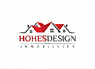 , Zeichen, Signet, Haus, Immobilien, Dach, Dachdecker, Makler Logo