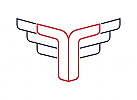 , Zeichen, zweifarbig, Stier, Flgel, T, Logo