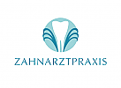 Zeichen, zweifarbig, Zahn, Zahnarzt, Zahnarztpraxis. Logo