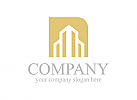 Immobilien, Finanzen, Gold, Bau, Makler, Logo
