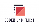 Zeichen, zweifarbig, Signet, Symbol, Fliese, Kachel, Quadrat, Fliesenleger, Logo