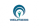 Zeichen, zweifarbig, Signet, Symbol, Mensch, Welle, Physiotherapie, Logo