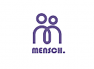 , Zeichen, Menschen, Paar, Coaching, Arztpraxis, Logo