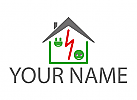 kologisch, Zeichen, Zeichnung, Symbol, Haus, Stecker und Steckdose, Elektriker, Logo