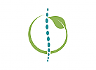 , Wirbelsule, Blatt, Natur, Physiotherapie, Logo