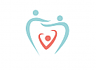 , Menschen, Familie, Herz, Kind, Logo