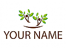 Baum, Zwei Personen als Bume Logo