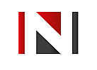 Zeichen, zweifarbig, Zeichnung, Signet, N, Logo
