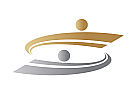 Zeichen, zweifarbig, Spirale, S Logo abstrakt