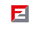 Zeichen, zweifarbig, Rahmen, Quadrat, F, Logo