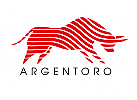 , Stier Logo aus Linien