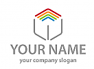 , Wrfel aus Linien Logo, Linien, Cube, Logo
