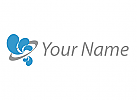kologisch, Kreis und Viele Wassertropfen, Wasser, Spa, Logo