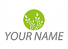 , Kreis und Pflanzen, Bume, Bio, ko Logo