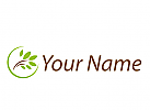 , Kreis und Pflanze, Bltter, Bume, Bio, ko Logo