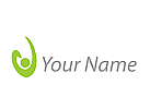 Person, Mensch in Bewegung, Person in grn Logo