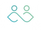 Zwei Menschen, Natur, Coaching, Verbindung, Logo