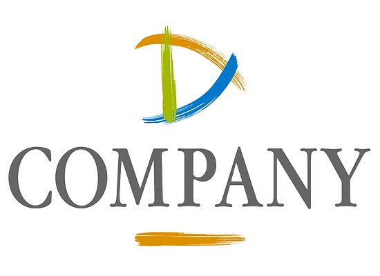 Logo mit Pinselschwngen fr Maler