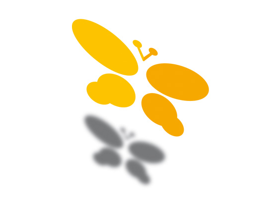 Logo mit Schmetterling