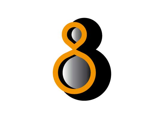 Logo mit der Zahl 8