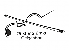 Logo fr Geigenbauer oder Musiker, Geigenspieler